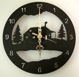 Rustic Clock with Wildlife