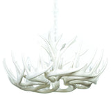 Whitetail Deer 12 Antler Cascade Chandelier in white