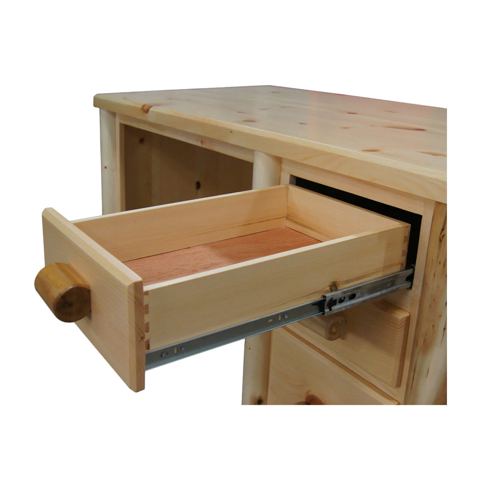 3 Drawer Log Desk Open Top Drawer