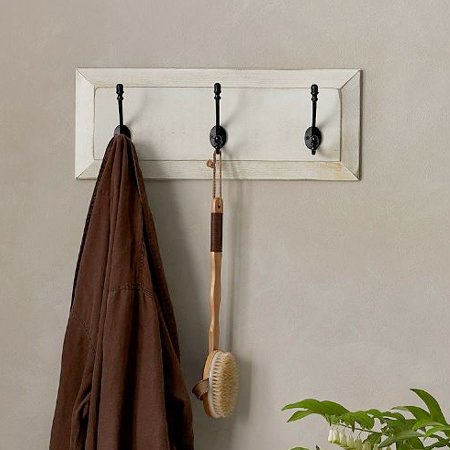 3 Hook Panel Coat Rack