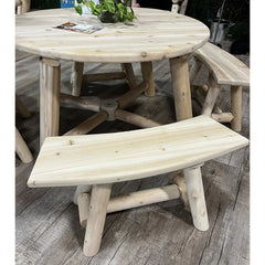 48" Round Log Dining Table