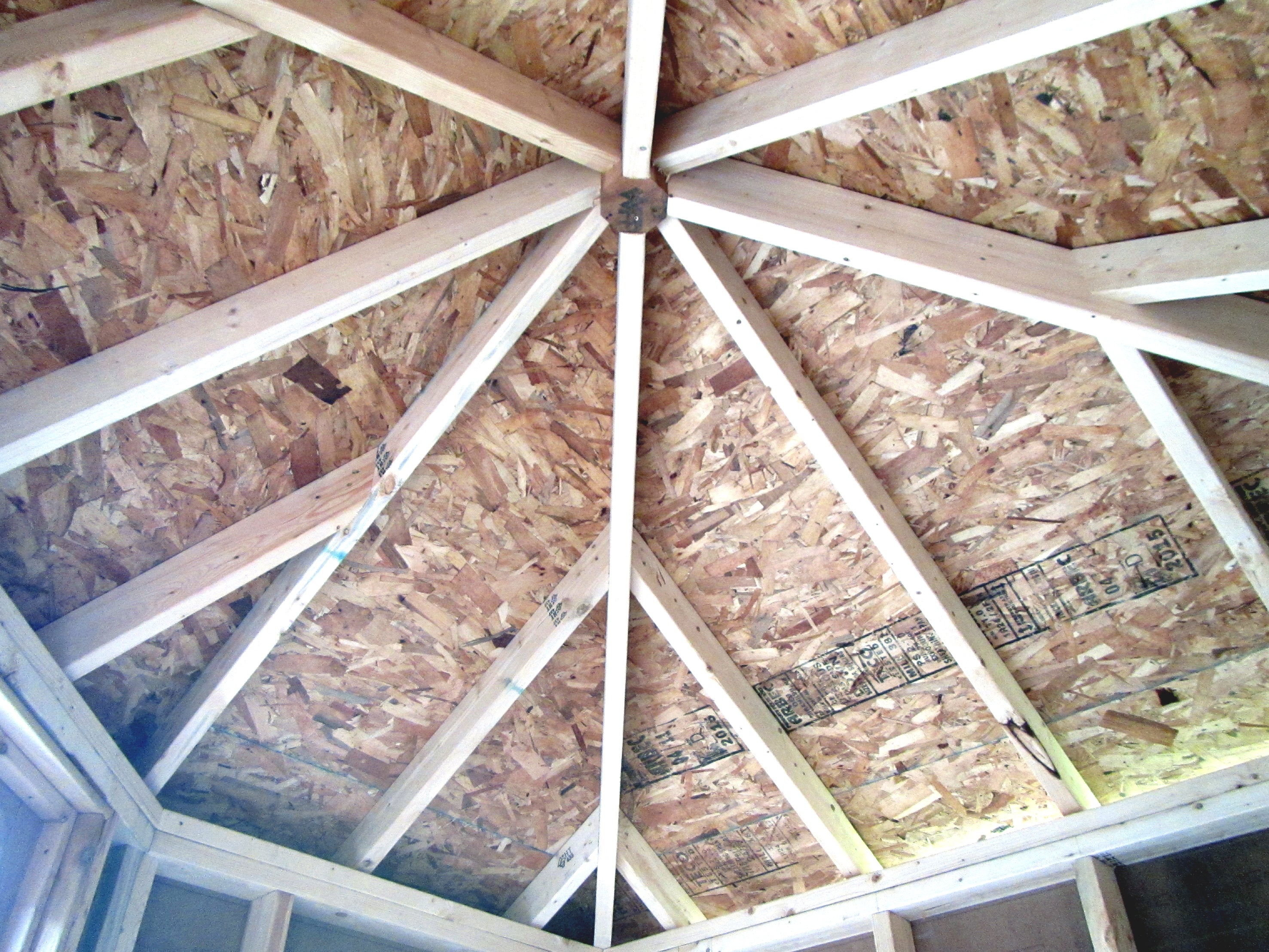 inside shed roof