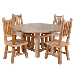 60" Round Log Dining Table