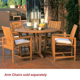 Teak Amalfi 50" Round Dining Table Chairs sold Separately