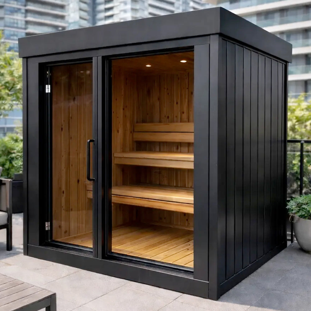 Astra Outdoor Cedar Sauna with SIP insulation