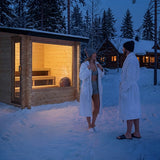 Avalon Sauna in the Winter Snow