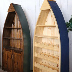 Canoe Bookcase and Wine Rack