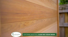Featuring beautiful clear red cedar wood