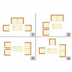 4 Piece Comfortable Outdoor Rattan Sofa Set with Glass Coffee Table