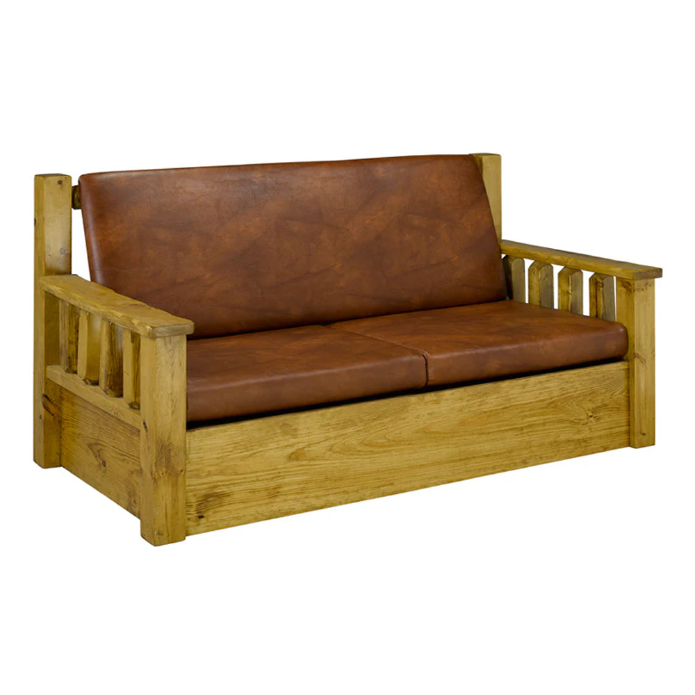 Double Timberjack Pine Pullout Sofa Sleeper