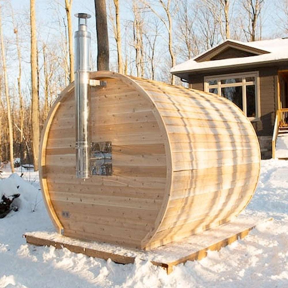 Outdoor White Cedar Granby Cabin Sauna • Log Furniture and More