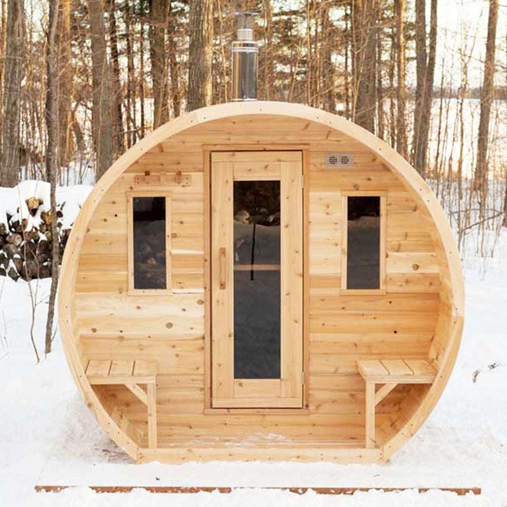 Outdoor White Cedar Granby Cabin Sauna • Log Furniture and More