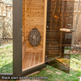 Knotty Cedar Trinity Corner Outdoor Sauna