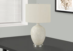 Lighting, 28"H, Table Lamp, Cream Ceramic, Ivory / Cream Shade, Contemporary