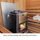Karhu 20 Wood Heater With Chimney and Shield Set