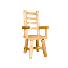Ladder Back Log Arm Chair