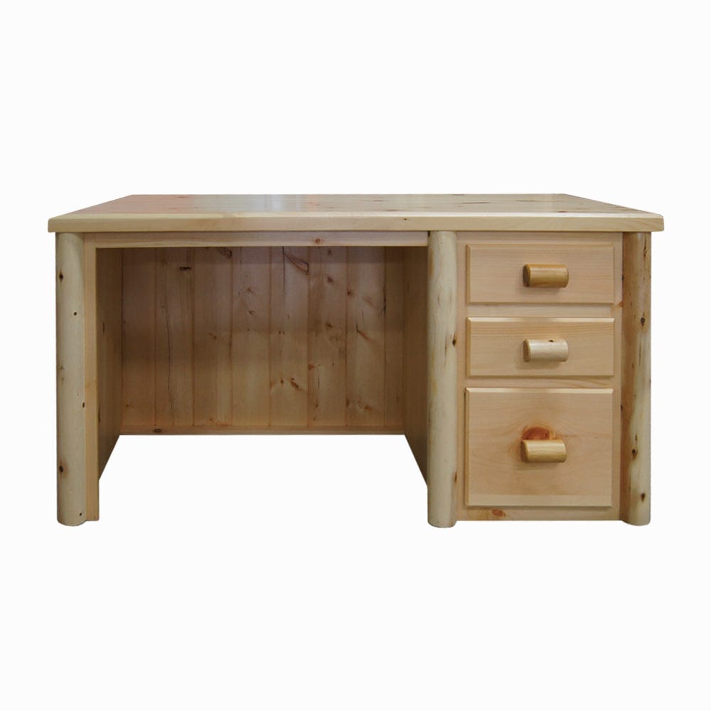 3 Drawer Log Desk • Log Furniture and More