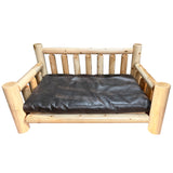 Log Dog Bed with Cushion