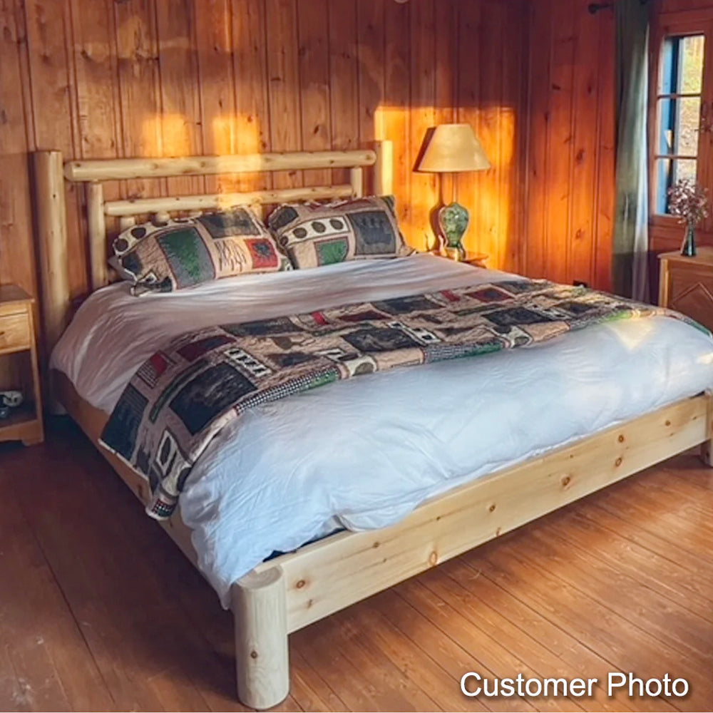 Log Platform Bed