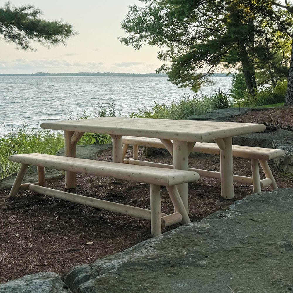 Outdoor Log Dining Table • Log Furniture and More