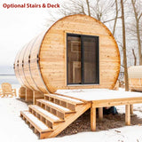 Luxury Glamping Barrel with Stairs and Deck Add On