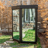 Knotty Cedar Trinity Corner Outdoor Sauna