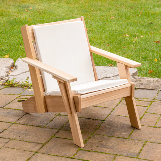 Modern Cedar Outdoor Chair with Cushion