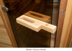 Clear Cedar Pure Cube Outdoor Sauna with Porch - Medium