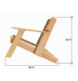 Modern Cedar Outdoor Chair Side Dimensions