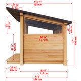 Knotty Cedar Mountain View Timber Frame Outdoor Sauna