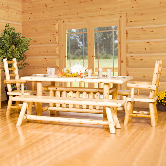 Mountain Lodge Log Harvest Dining Room Table Log Furniture and More
