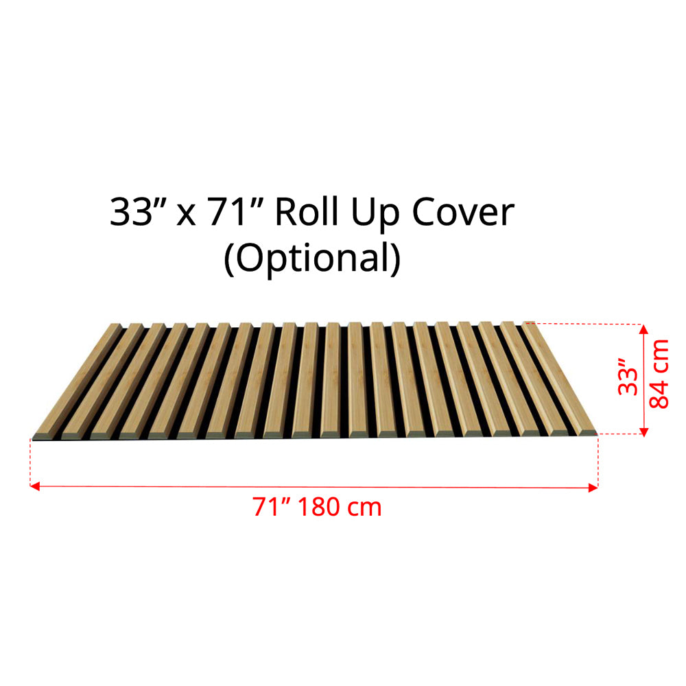 Optional Roll Up Cover Dimensions