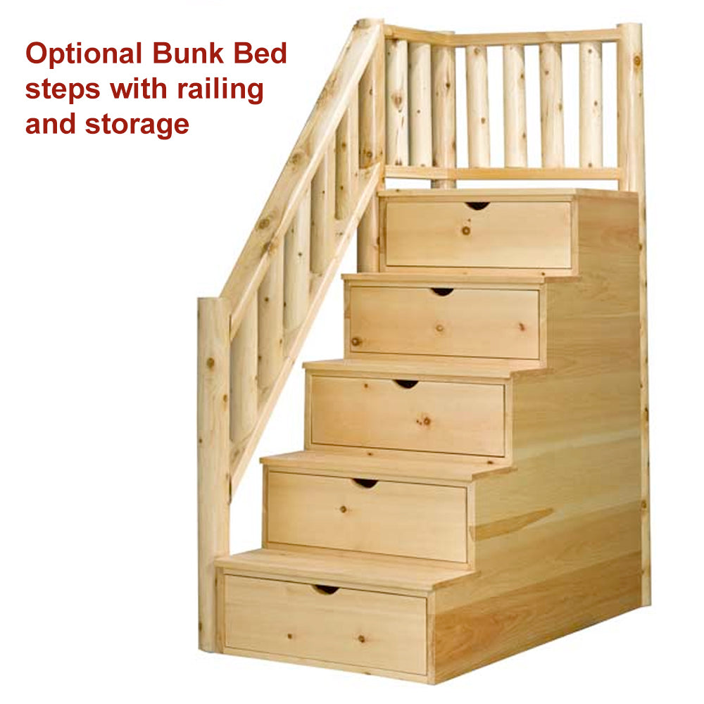 Optional Bunk Bed 
steps with railing
and storage