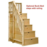 Optional Bunk Bed 
steps with railing
and storage