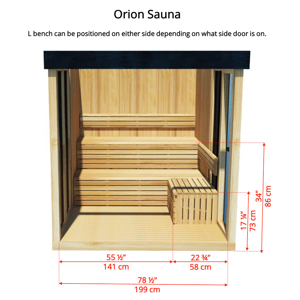 Orion Sauna Dimensions