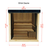 Orion Sauna Dimensions Front