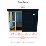 Orion Sauna Side Dimensions