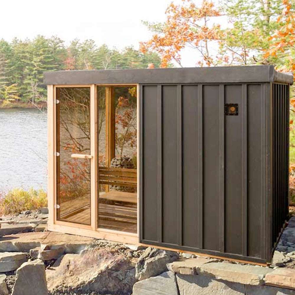 Orion Outdoor Cedar Sauna with Insulation • Log Furniture and More