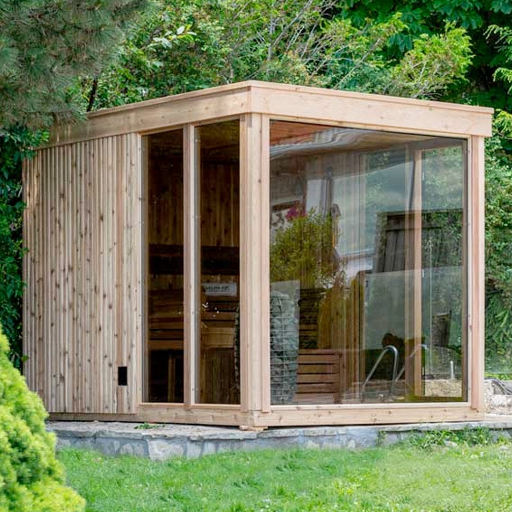 Orion Outdoor Cedar Sauna with Insulation • Log Furniture and More