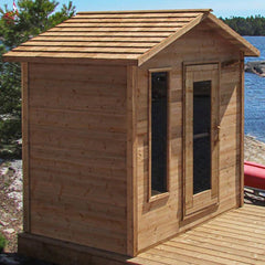 Outdoor Knotty Cedar Cabin Sauna - 6' x 4'