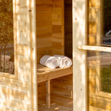 Outdoor White Cedar Georgian Cabin Sauna with Changeroom