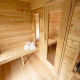 Outdoor White Cedar Georgian Cabin Sauna with Changeroom