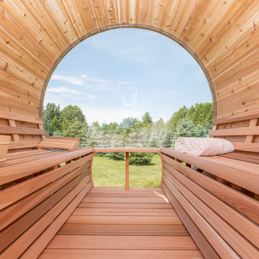 Customized Panoramic Barrel Sauna