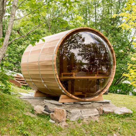 Customized Panoramic Barrel Sauna