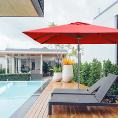 Offset Cantilever Umbrella on the Patio