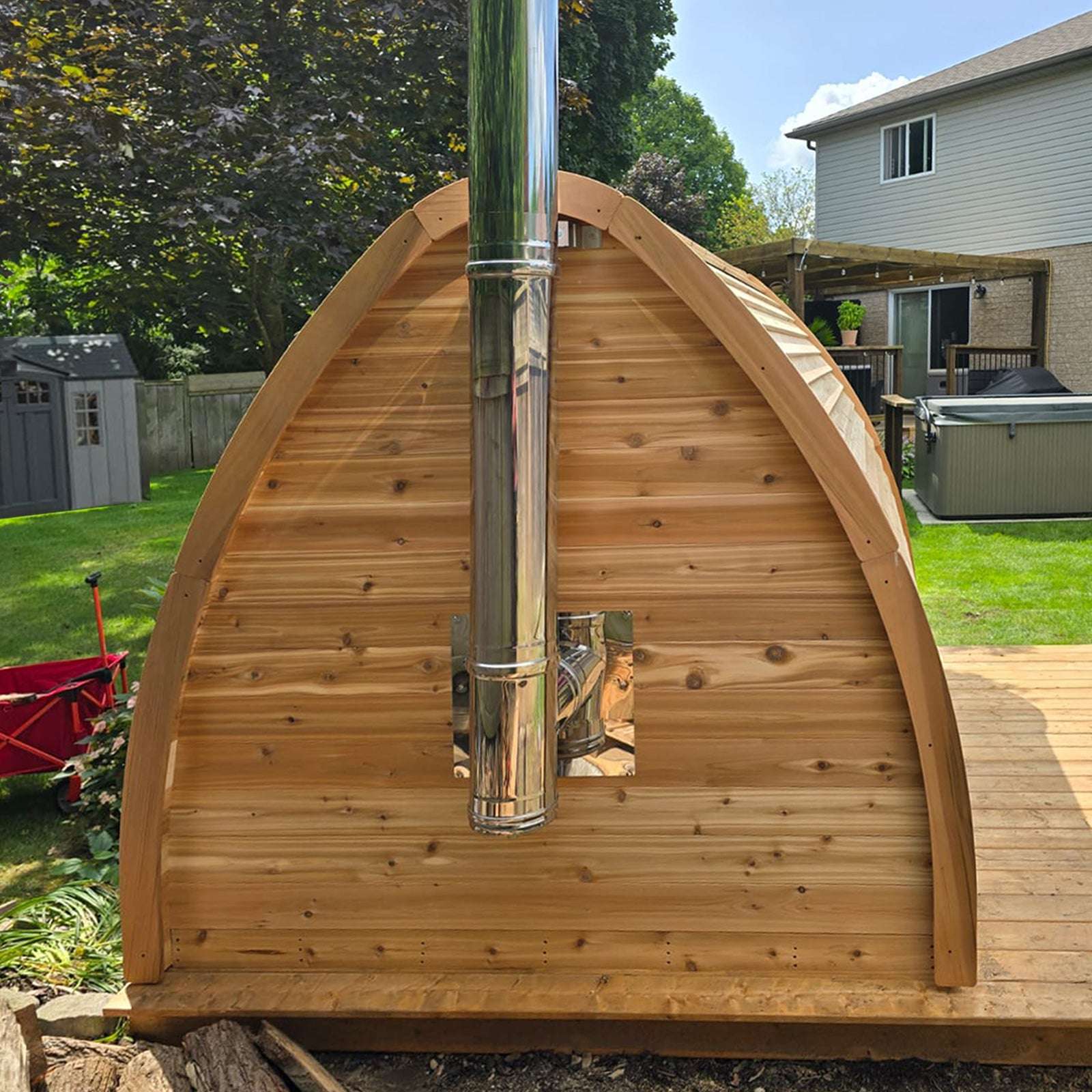 Sauna Pod Kaufen Dundalk Outdoor Mini Pod Sauna, Red Cedar, Heater included