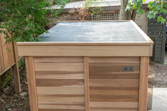Clear Cedar Pure Cube Outdoor Sauna with Porch - Medium