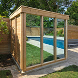 Pure Cube Sauna with Mirrored Glass