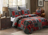midnight mountain red quilt