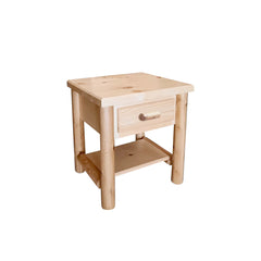  Rocky Valley 1 Drawer Log Night Stand 